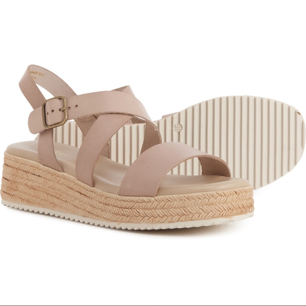 🎉LAST PIECE 🎉BERTUCHI Made in Spain Ankle Strap Platform‎ Sandals - Leather